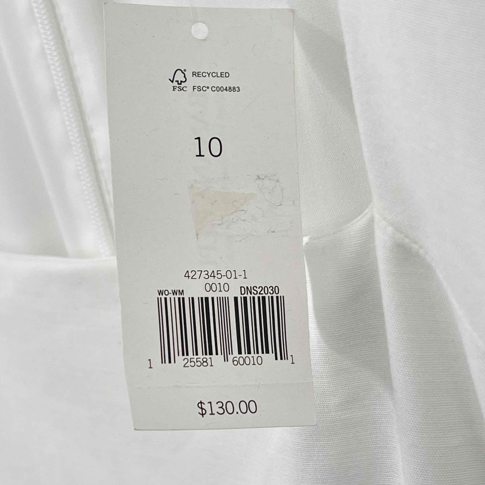 Banana Republic | Sleeveless Knit Ponte  Dress | White | Sz 10 - Picture 4 of 10